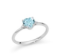 Anello Miluna Donna GEMMA DEL CIELO 375 OLD in Oro bianco Topazio 0.94 Ct LID3748X - LID3748X